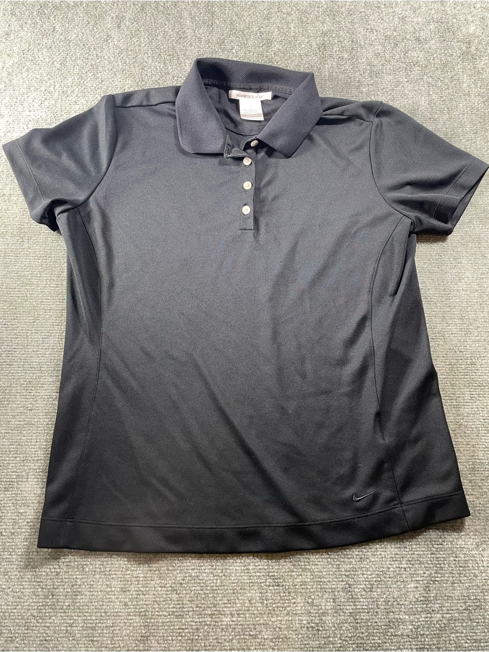 Nike Women’s Black Short-Sleeve Polo Button-Down
